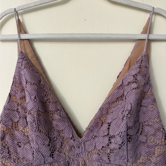 Free People Dangerous Love Lace Mini Dress, color Lilac Purple, size 6 - Picture 3 of 13